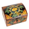 Skattlåda tibetansk trälåda med lotusblomma. Size cm 18x14x11