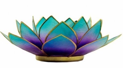 Lotusblomma för värmeljus, lila-blå
